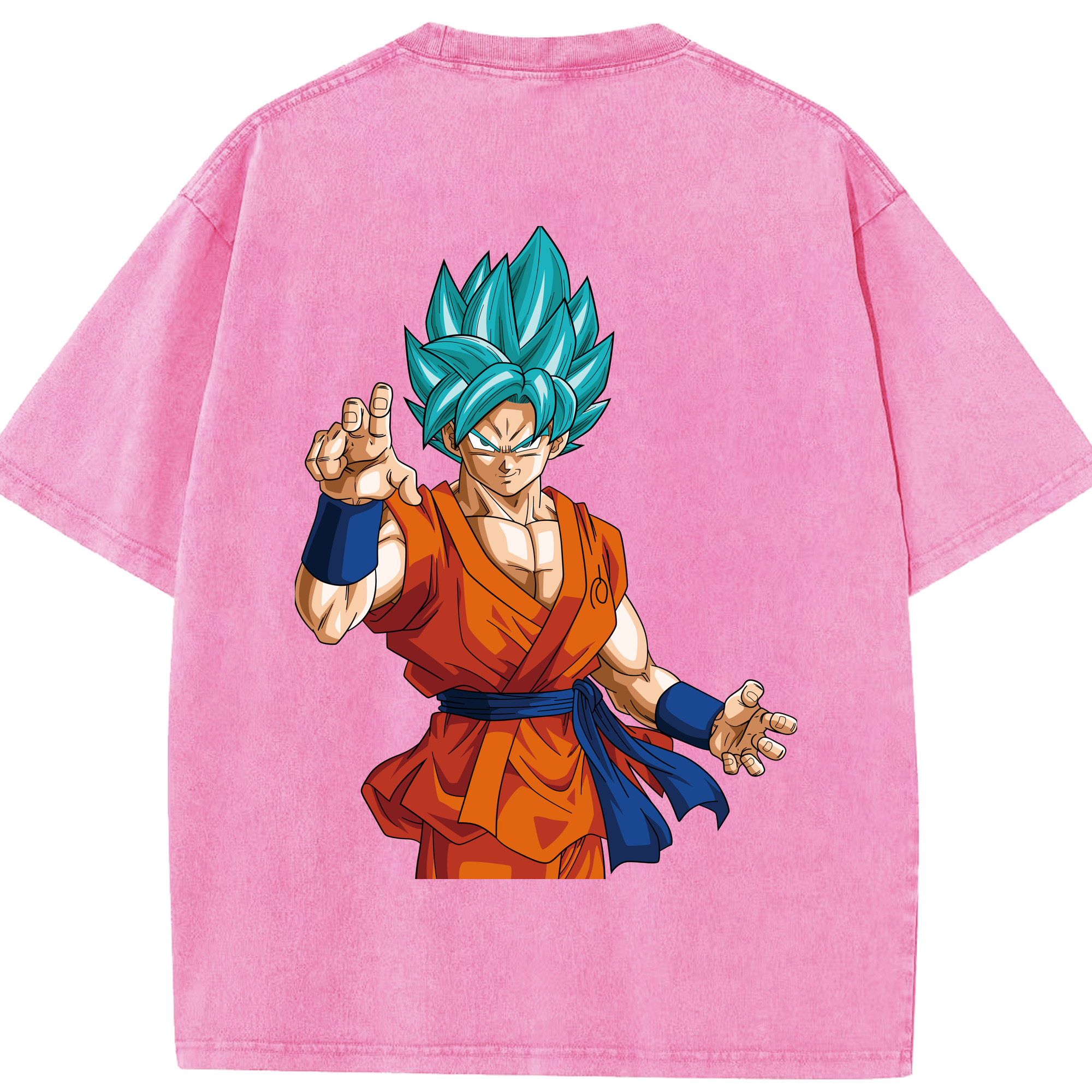 （画像用） ドラゴンボール 孫悟空（そん ごくう）Son Goku カカロット DRAGON BALL Kakarotto 綿100% ヴィンテージ風 半袖Tシャツ（背面プリント）